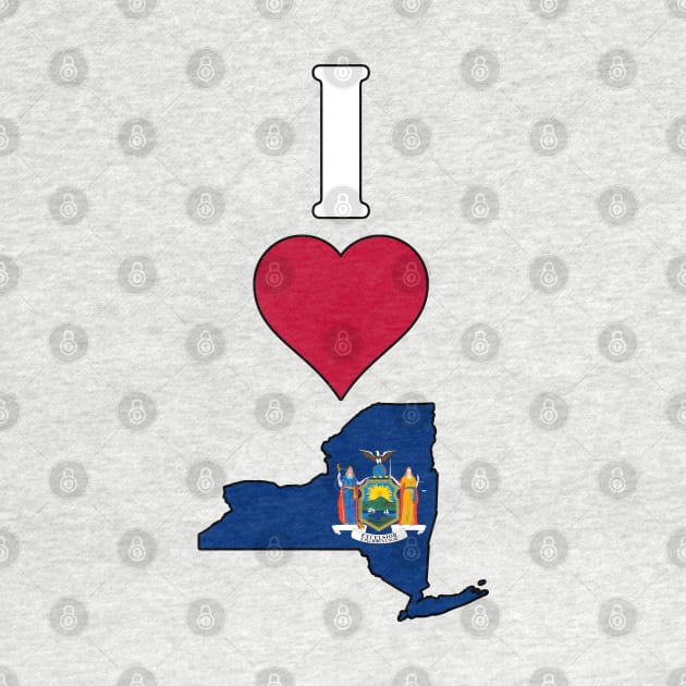 I Love New York Vertical I Heart New York State Flag Map by Sports Stars ⭐⭐⭐⭐⭐